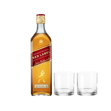 Combo Johnnie Walker Red 1lt + 2 Vasos