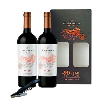 Dúo Doña Paula Estate Malbec c/estuche + Regalo por Compra